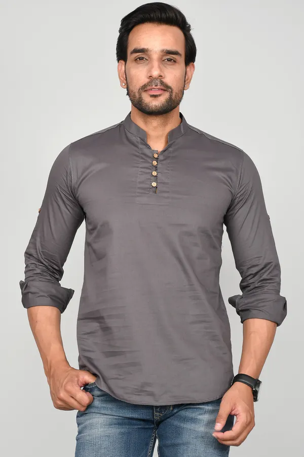 Men_Solid_Straight_Kurta_(Grey)
