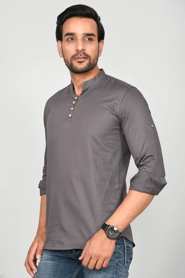 Men_Solid_Straight_Kurta_(Grey)