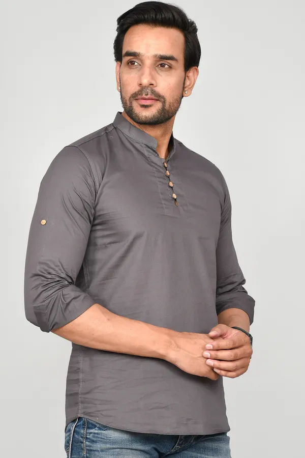 Men_Solid_Straight_Kurta_(Grey)