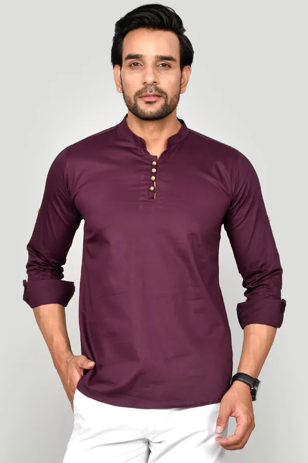 Men_Solid_Straight_Kurta_(Purple)