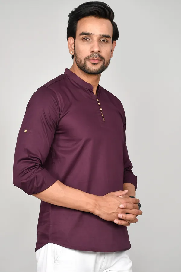 Men_Solid_Straight_Kurta_(Purple)