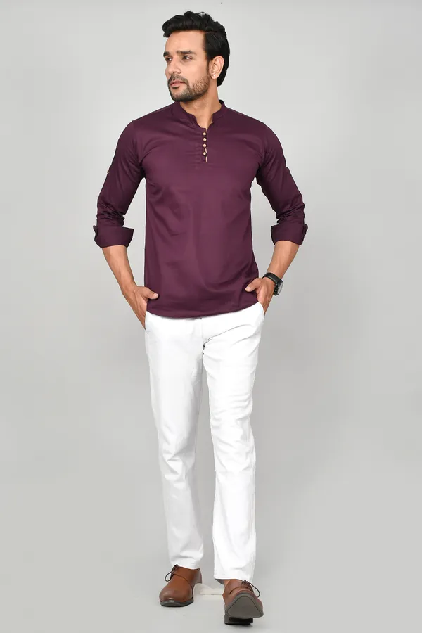 Men_Solid_Straight_Kurta_(Purple)