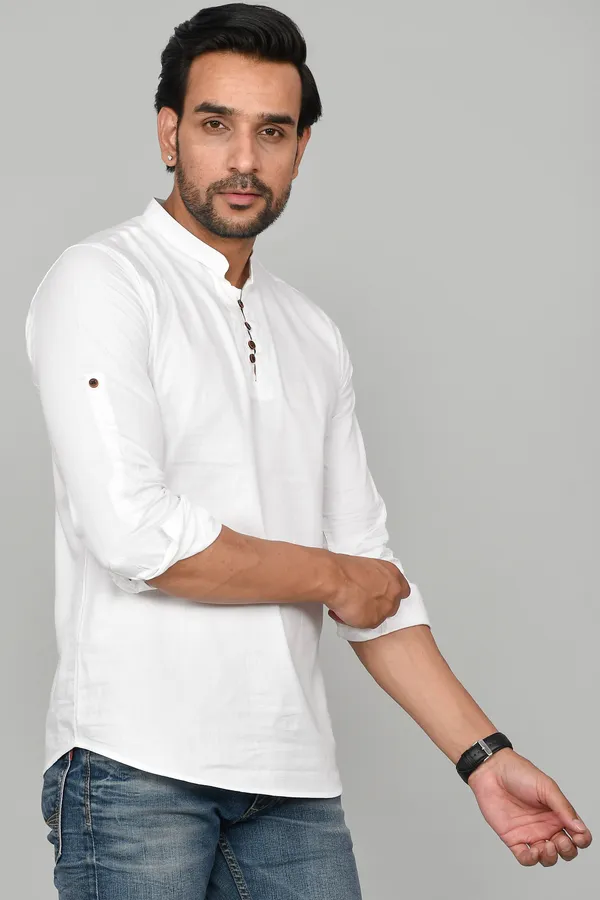 Men_Solid_Straight_Kurta_(White)