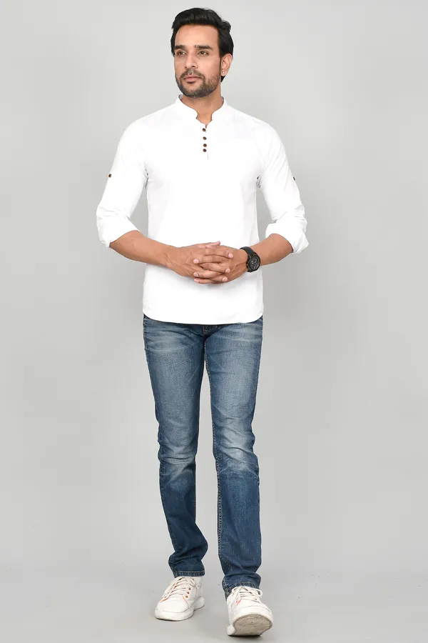 Men_Solid_Straight_Kurta_(White)