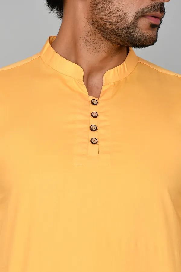 Men_Solid_Straight_Kurta_(Yellow)