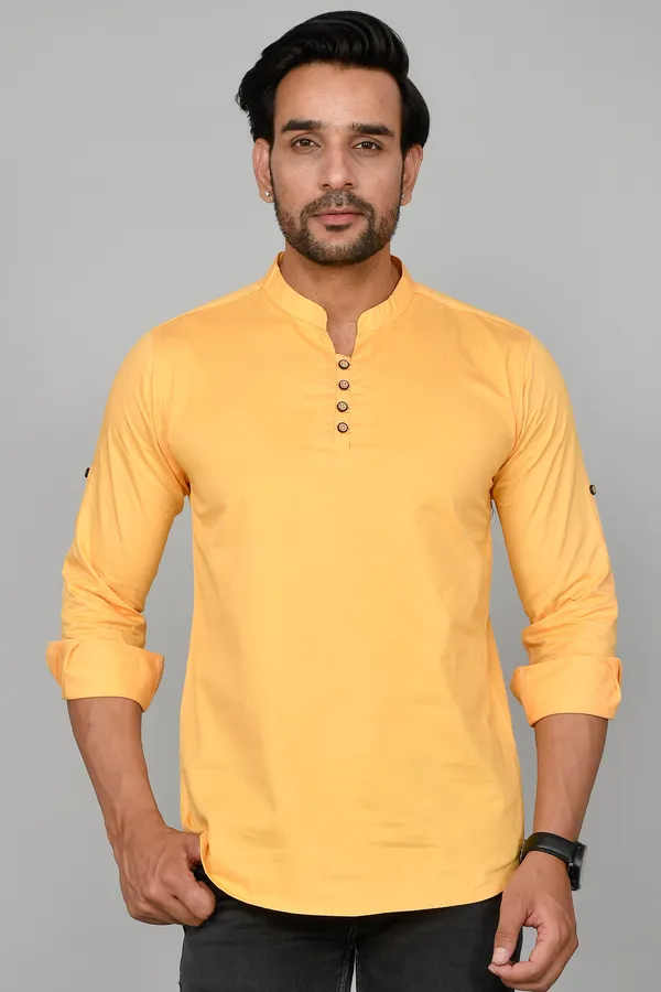 Men_Solid_Straight_Kurta_(Yellow)