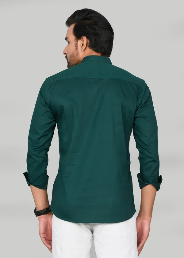 Men_Solid_Straight_Kurta_(Dark_Green)