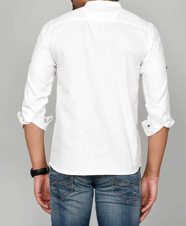 Men_Solid_Straight_Kurta_(White)