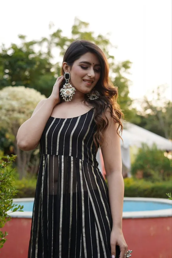 Goergette_Black_Anarkali_Set