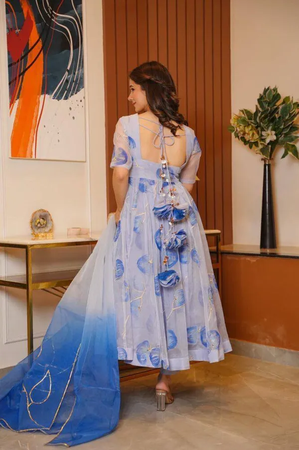 Classic_Blue_floral_Organza_Gown