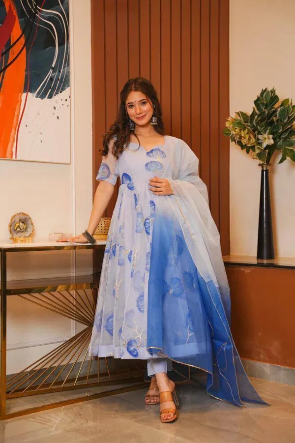 Classic_Blue_floral_Organza_Gown