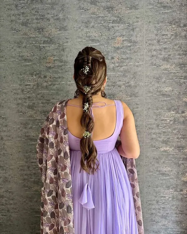 Lavender_Anarkali_Gown_With_kalamkari_Dupptta