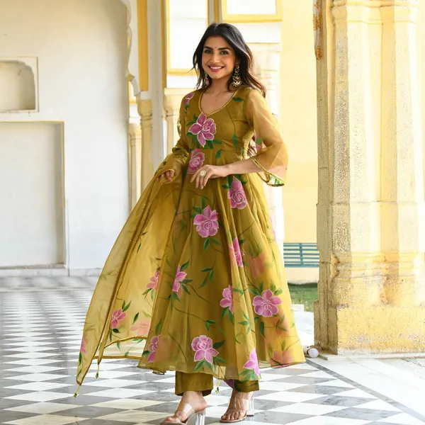 Mustard_Brush_Paint_Organza_Gown