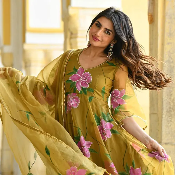 Mustard_Brush_Paint_Organza_Gown
