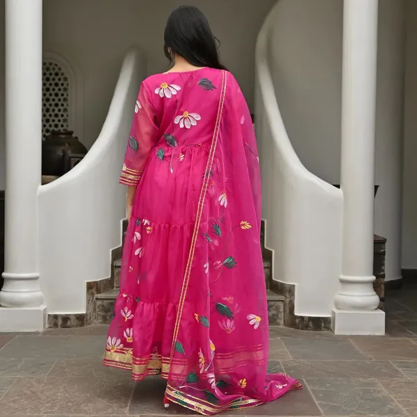 Hot_Pink_Organza_Gown