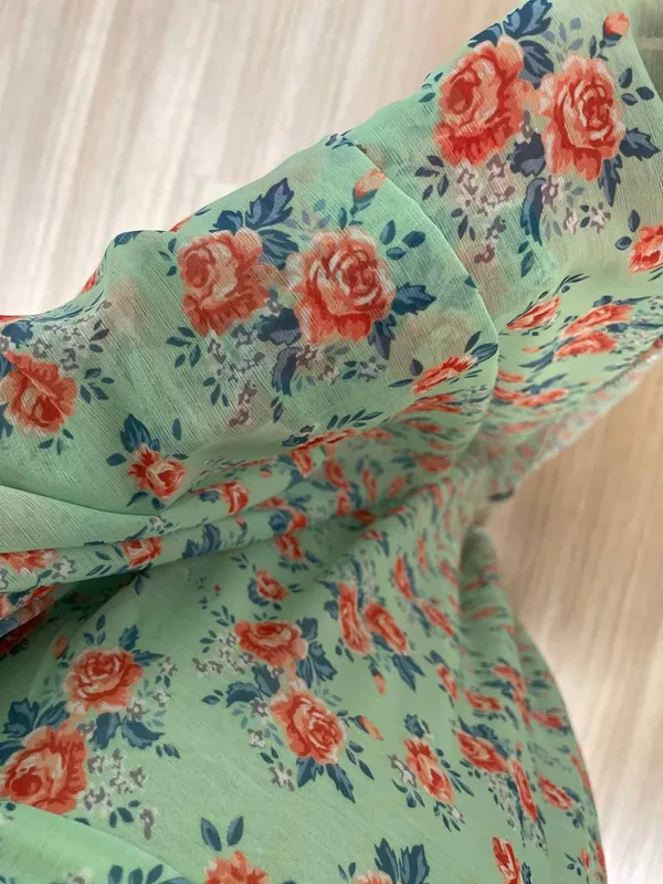 Vastra_Mint_Floral_Georgette_Printed_Designer_Kurti_With_Dupatta_Collection_Catalog
