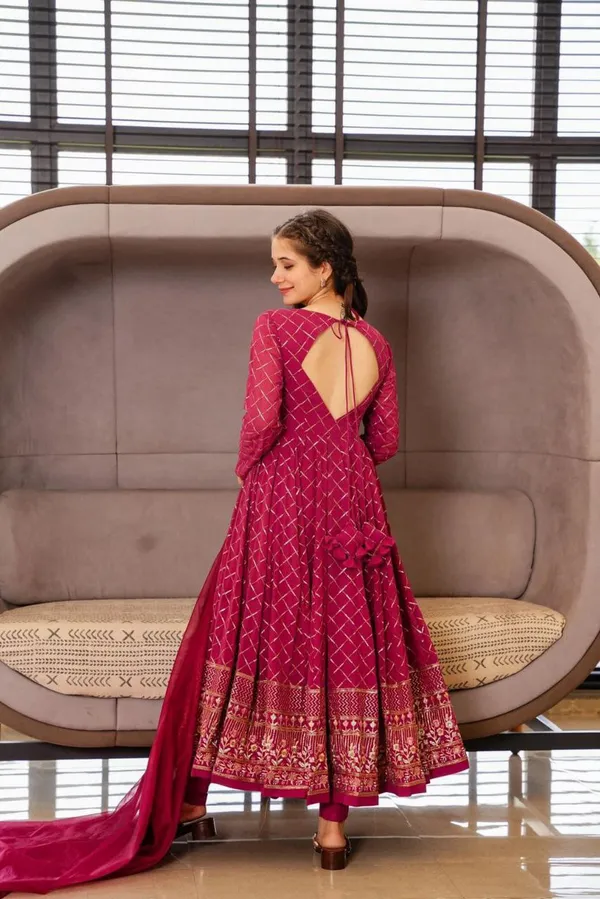 Women_Embroidered_Georgette_Ethnic_Dress__(Red)