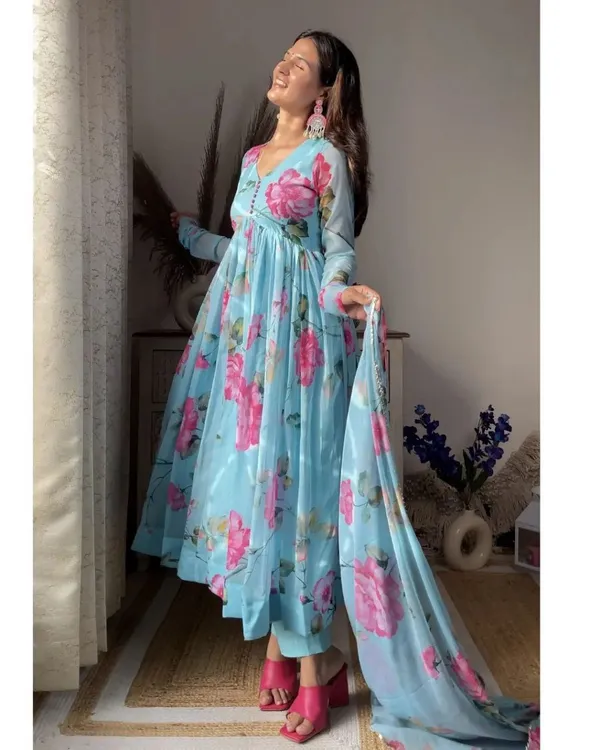 Printed_Anarkali_Kurta,_Bottom_&_Dupatta_Set