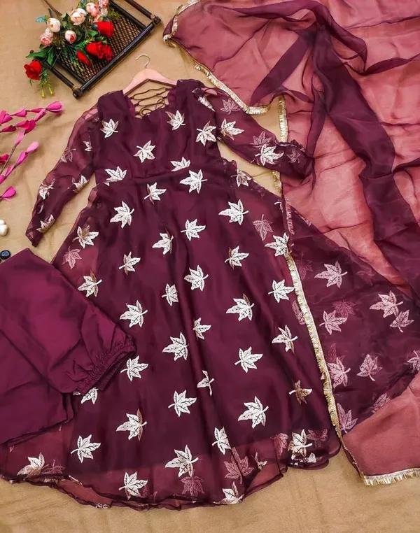 Embroidery_Floral_Printed_Women_Kurta_And_Dupatta_Set