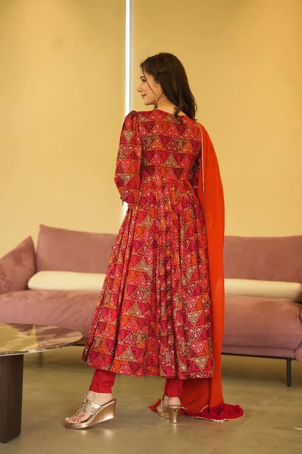 Poppy_Red_Angrakha_Gown_Set