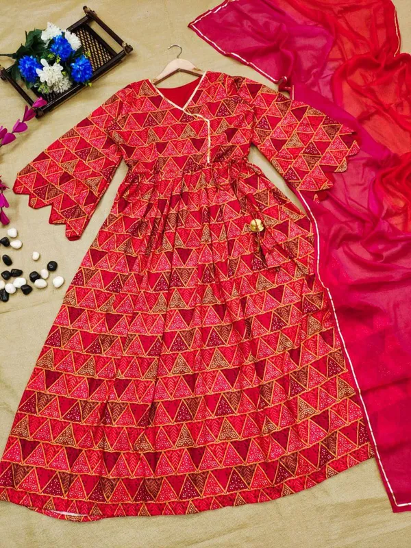 Poppy_Red_Angrakha_Gown_Set