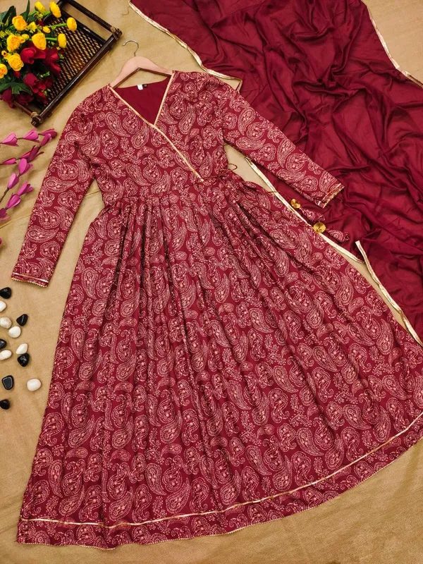Wedding_Party_Wear_Women_Anarkali_Gown_Pant_&_Dupatta