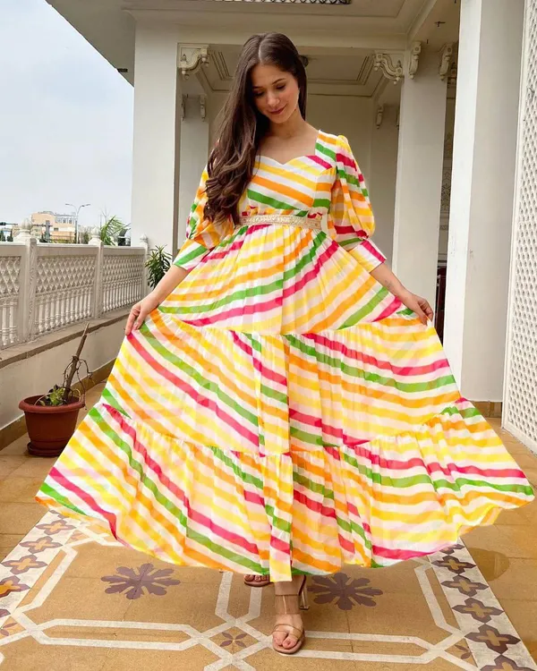 Georgette_Multicolor_Designer_Printed_Gown
