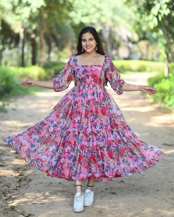 Floral_Handblock_Print_Cotton_Gown