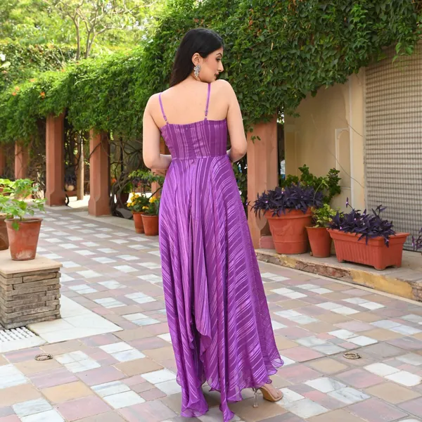 Mirage_Purple_Lurex_Gown_Pants