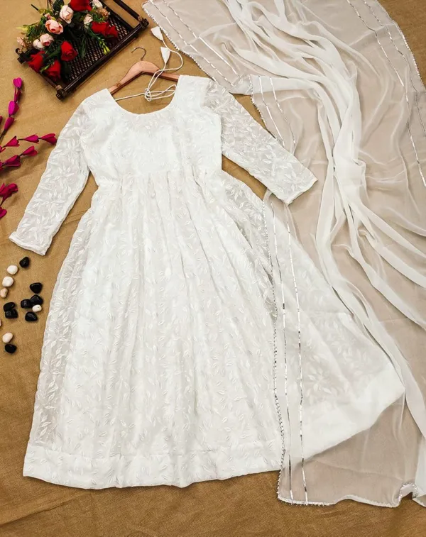 White_Georgette_Heavy_Embroidery_Work_Anarkali_Suit