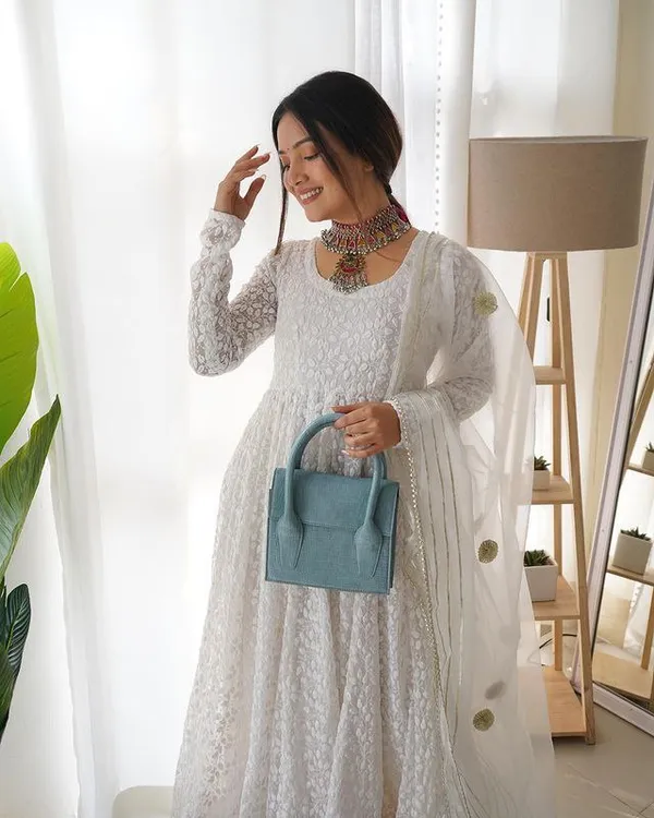 White_Georgette_Heavy_Embroidery_Work_Anarkali_Suit