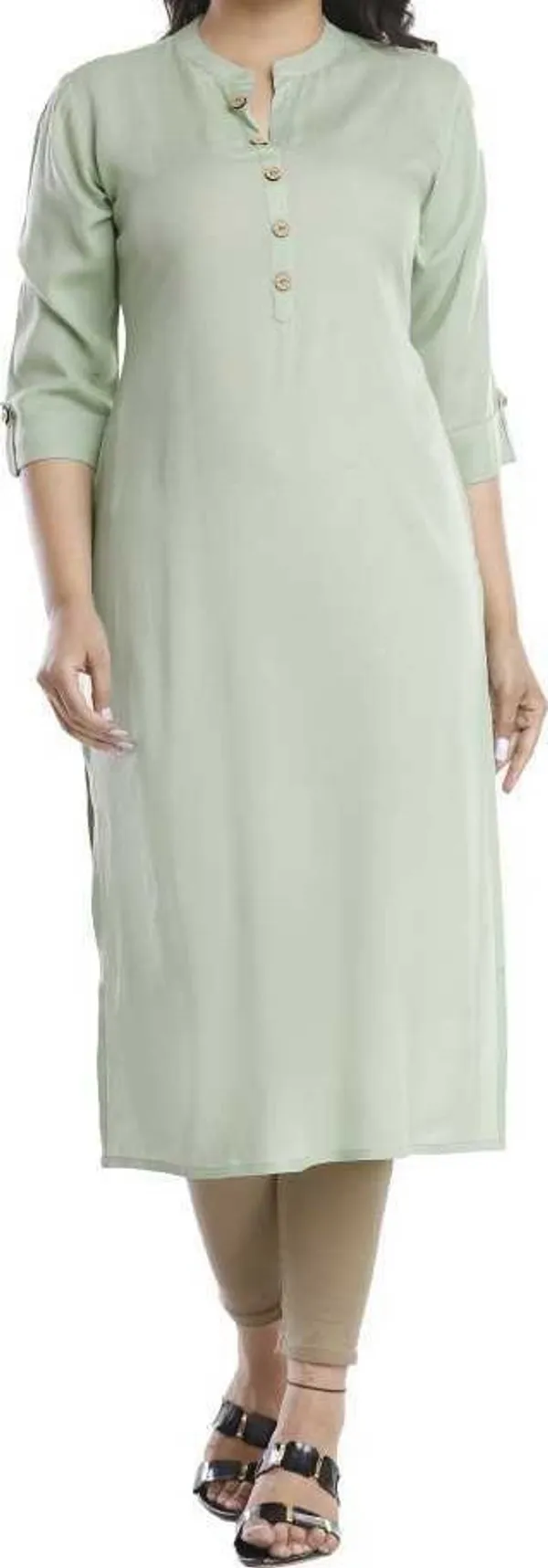 Women_Solid_Straight_Kurta_(Light_Green)
