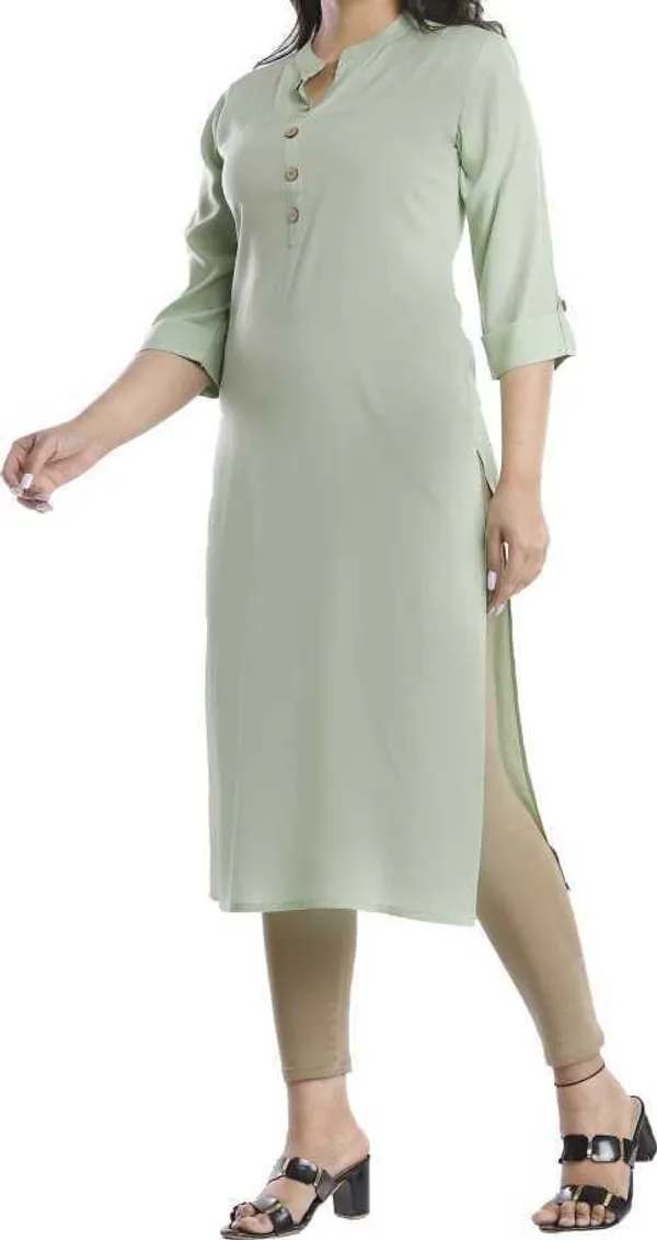 Women_Solid_Straight_Kurta_(Light_Green)