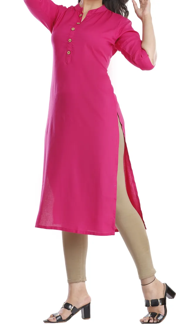 Women_Solid_Straight_Kurta_(Pink)