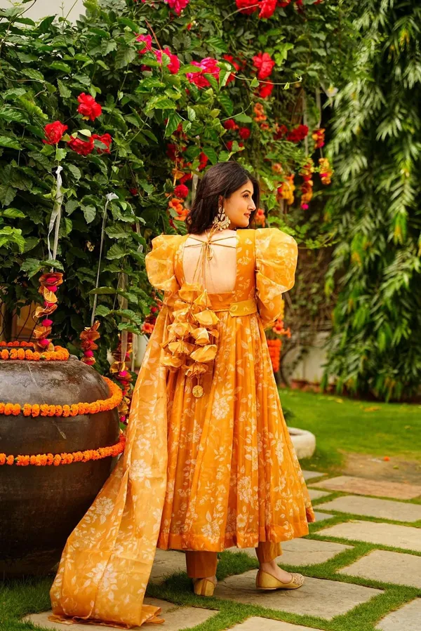 Yellow_Floral_Belt_Gown