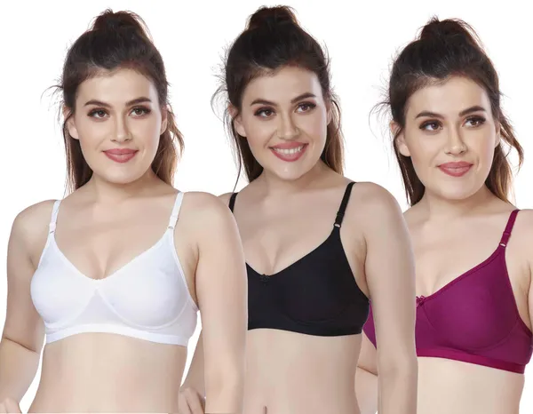 Combo_of_3_Women's_PC_Sinker_Non_Padded_Wirefree_Bra_Women_Full_Coverage_Non_Padded_Bra_(White,_Black,_Pink)