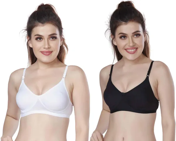 Combo_of_2_Women's_PC_Sinker_Non_Padded_Wirefree_Bra_Women_Full_Coverage_Non_Padded_Bra_(White,_Black)