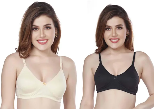 Combo_of_2_Daily_Wear_bra_for_women_Women_Everyday_Non_Padded_Bra_(Beige,_Black)