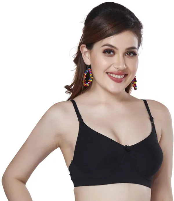 Combo_of_2_Non-Padded_Non-Wired_Full_Cup_T-Shirt_Bra_in_Black-Cotton_Lycra_for_women_Women_Full_Coverage_Non_Padded_Bra_(Black,_Beige)
