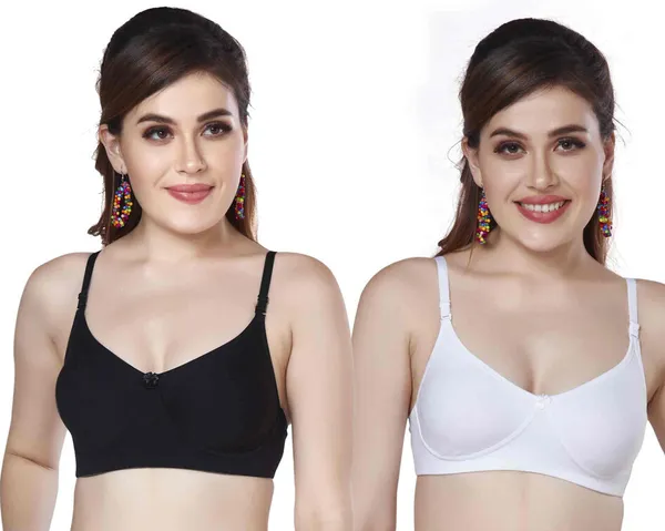 Combo_of_2_Non-Padded_Non-Wired_Full_Cup_T-Shirt_Bra_in_Black-Cotton_Lycra_for_women_Women_Full_Coverage_Non_Padded_Bra_(Black,_White)