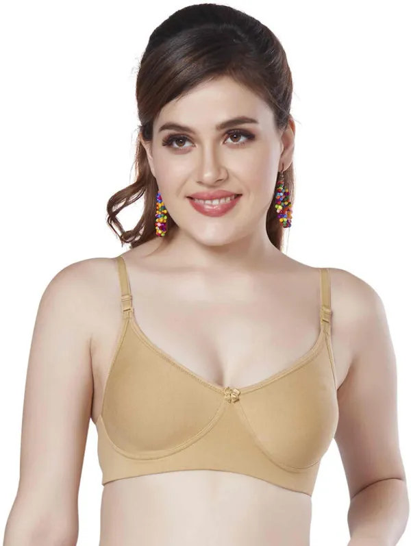 Non-Padded_Non-Wired_Full_Cup_T-Shirt_Bra_in_Black-Cotton_Lycra_for_women_Women_Full_Coverage_Non_Padded_Bra_(Beige)
