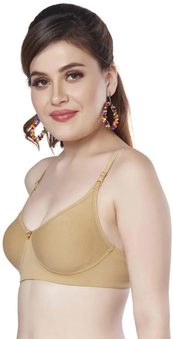Combo_of_2_Non-Padded_Non-Wired_Full_Cup_T-Shirt_Bra_in_Black-Cotton_Lycra_for_women_Women_Full_Coverage_Non_Padded_Bra_(Beige,_Pink)