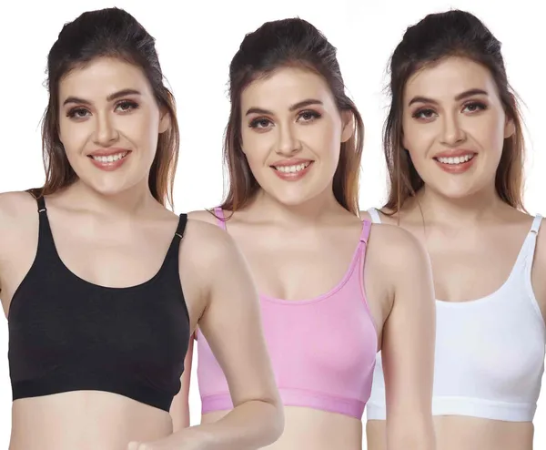 Combo_of_3_Women's_Cotton_Lycra_Beginners_Bra_Women_Training/Beginners_Non_Padded_Bra_(Black,_Pink,_White)
