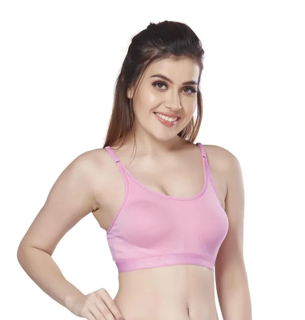 Combo_of_2_Women's_Cotton_Lycra_Beginners_Bra_Women_Training/Beginners_Non_Padded_Bra_(Black,_Pink)