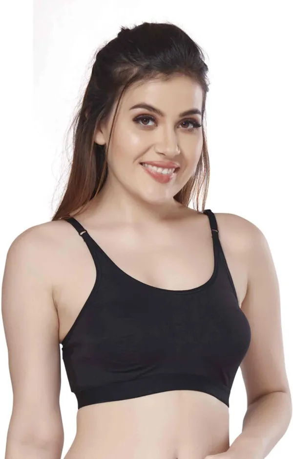 Combo_of_2_Women's_Cotton_Lycra_Beginners_Bra_Women_Training/Beginners_Non_Padded_Bra_(Black,_Beige)