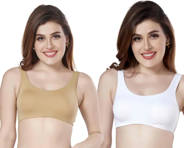 Combo_of_2_Women_Training/Beginners_Non_Padded_Bra_(White,_Beige)