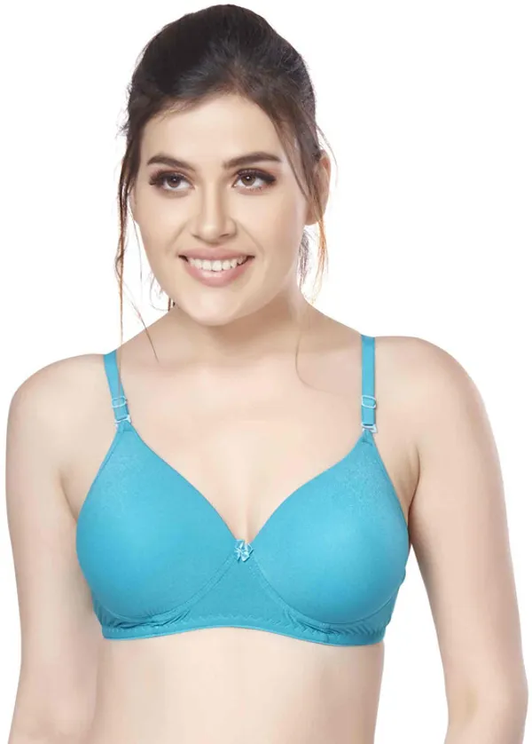 nylon_beautiful_colour_Every_Day_tshiort_Bra_Women_T-Shirt_Heavily_Padded_Bra_(Light_Blue)