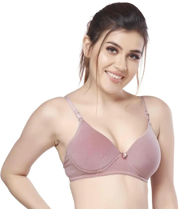 Combo_of_2_nylon_beautiful_colour_Every_Day_tshiort_Bra_Women_T-Shirt_Heavily_Padded_Bra_(Maroon,_Orange)