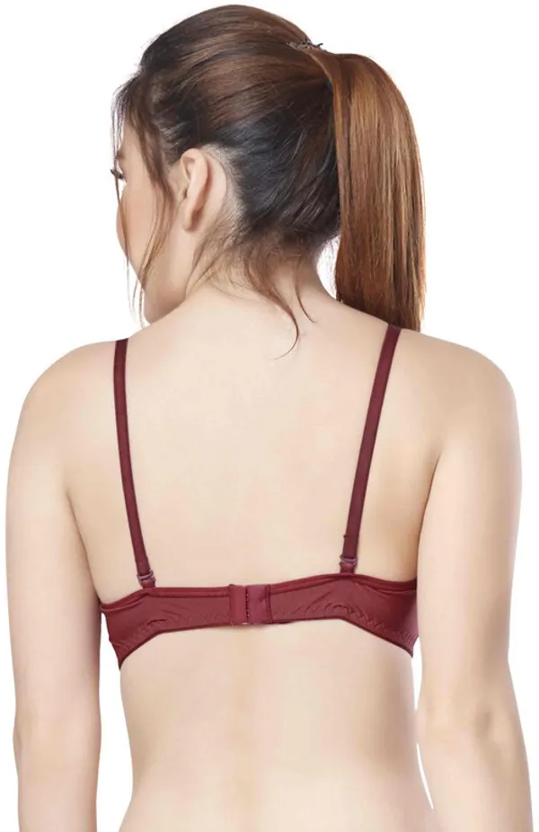 Combo_of_2_nylon_beautiful_colour_Every_Day_tshiort_Bra_Women_T-Shirt_Heavily_Padded_Bra_(Maroon,_Purple)