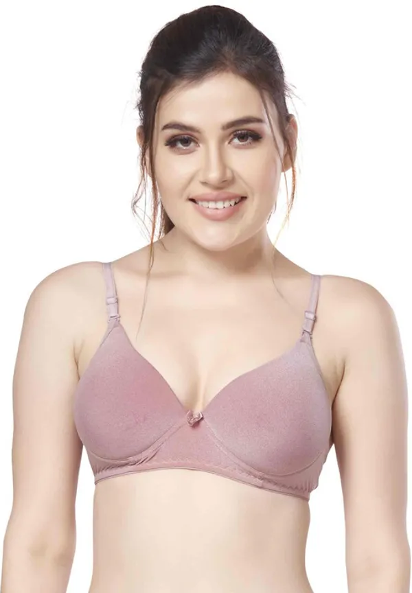 nylon_beautiful_colour_Every_Day_tshiort_Bra_Women_T-Shirt_Heavily_Padded_Bra_(Orange)